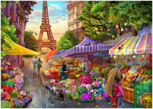 Holdson - Travel Abroad 2 - Paris Flower Market Jigsaw Puzzle (1000 Pieces)