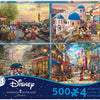 Ceaco - 4 in 1 Multipack - Disney - Mickey & Minnie by Thomas Kinkade Jigsaw Puzzle (2000 Pieces)