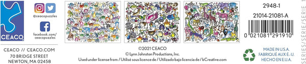 Ceaco - Animal Jam - Cats and Dogs by Lynn Johnston Jigsaw Puzzle (750 Pieces)