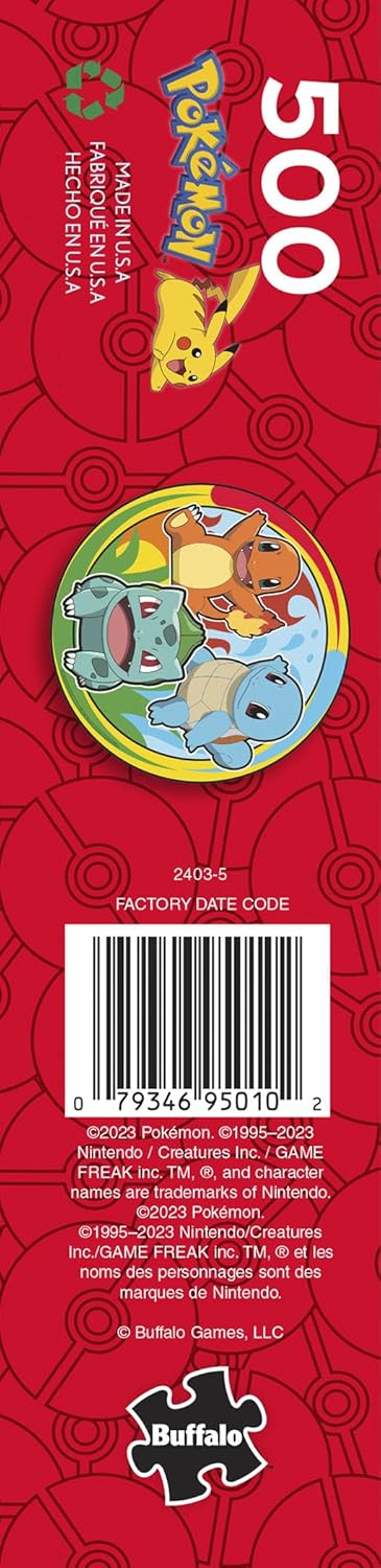 Buffalo Games - Pokemon - Kanto Badge Jigsaw Puzzle (500 Pieces)