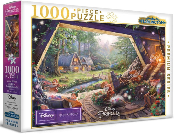 Harlington - Disney - Snow White and the Seven Dwarfs by Thomas Kinkade Jigsaw Puzzle (1000 Pieces)