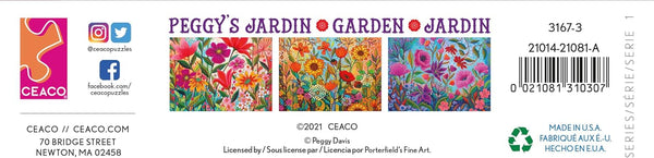 Ceaco - Peggy's Garden - Colorful Conversation by Peggy Davis Jigsaw Puzzle (1000 Pieces)