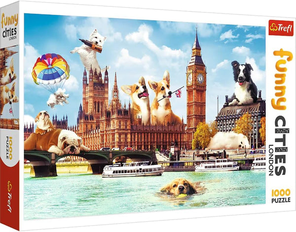 Trefl - Funny Cities, Dogs in London Jigsaw Puzzle (1000 Pieces)