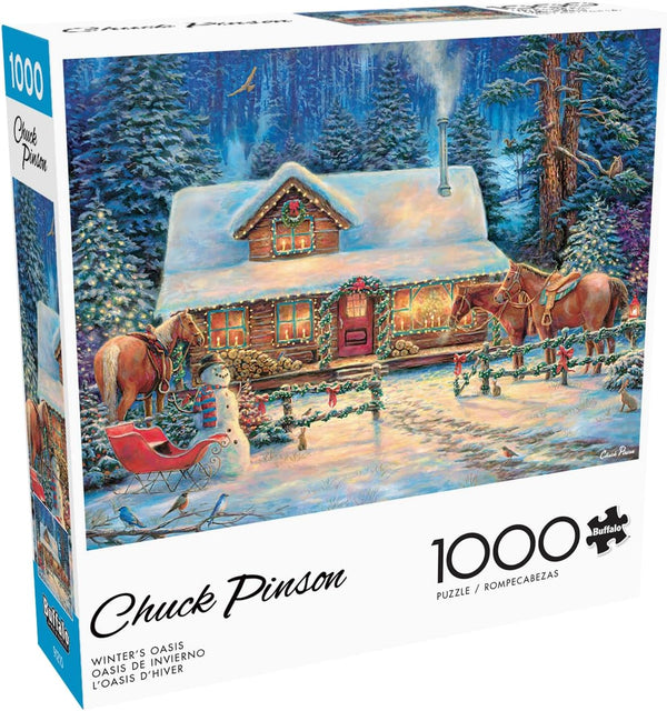 Buffalo Games - Winter's Oasis by Chuck Pinson Jigsaw Puzzle (1000 Pieces)