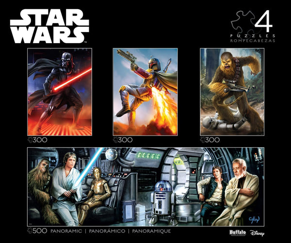 Buffalo Games - Star Wars - Classic Multipack (3 x 300, 1 x 500 pc) Jigsaw Puzzle (1400 Pieces)