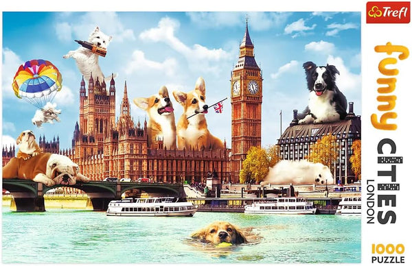 Trefl - Funny Cities, Dogs in London Jigsaw Puzzle (1000 Pieces)