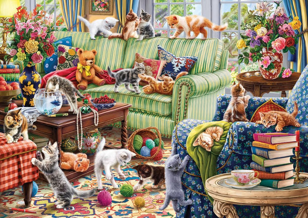 Anatolian - Kittens In The Living Room Jigsaw Puzzle (1500 Pieces)