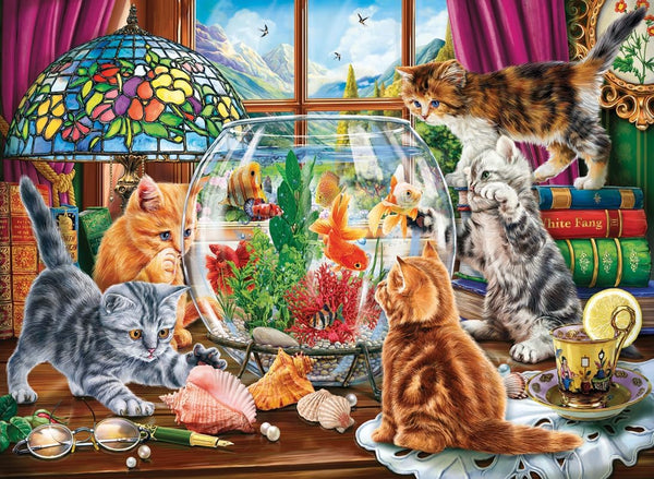 Anatolian - Kittens And Aquarium Jigsaw Puzzle (1000 Pieces)