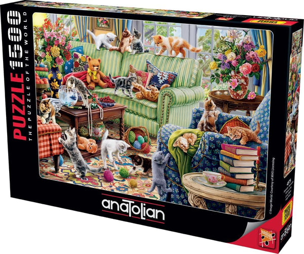 Anatolian - Kittens In The Living Room Jigsaw Puzzle (1500 Pieces)