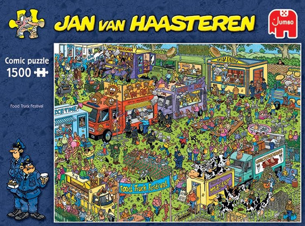 Jumbo - Food Truck Festival by Jan Van Haasteren Jigsaw Puzzle (1000 Pieces)