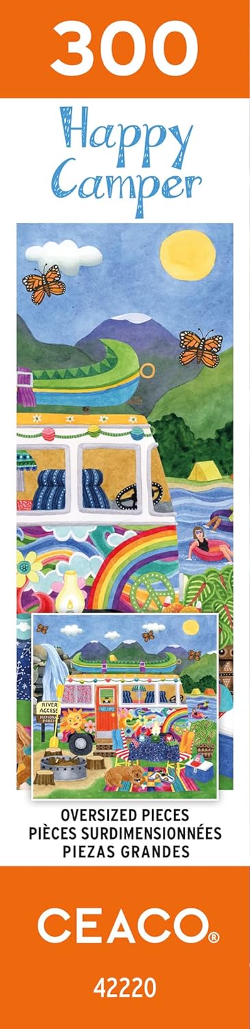 Ceaco - Happy Camper - Waterfall Camper - XL by Stephanie Peterson Jones Jigsaw Puzzle (300 Pieces)