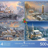 Ceaco - 4 in 1 Multipack - Holiday - 4x500pc by Thomas Kinkade Jigsaw Puzzle (2000 Pieces)