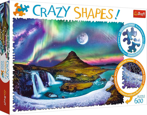 Trefl - Crazy Shapes! Iceland Aurora Jigsaw Puzzle (600 Pieces)