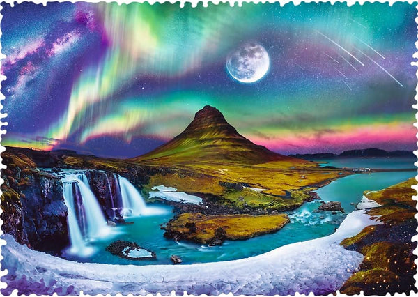 Trefl - Crazy Shapes! Iceland Aurora Jigsaw Puzzle (600 Pieces)