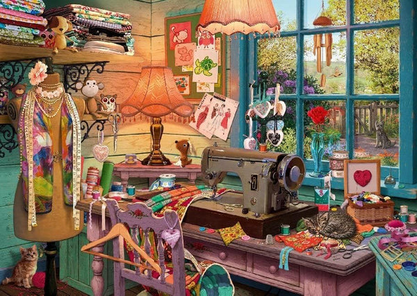 Schmidt - Secret Puzzle Sewing Room by Steve Read Jigsaw Puzzle (1000 Pieces)