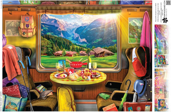 Buffalo Games - Swiss Train Ride by Lars Stewart Jigsaw Puzzle (1000 Pieces)