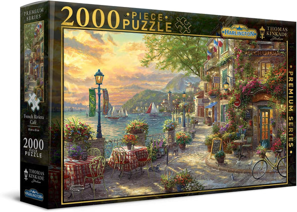 Harlington - French Riviera Café by Thomas Kinkade Jigsaw Puzzle (2000 Pieces)