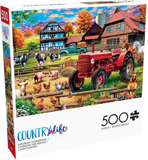 Buffalo Games - Country Life - European Countryside Jigsaw Puzzle (500 Pieces)