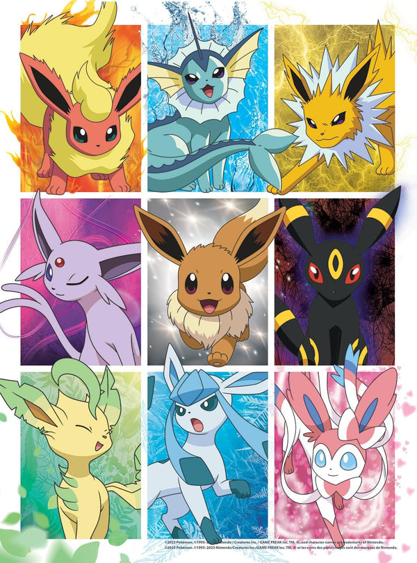 Buffalo Games - Pokemon - Eevee Montage - Multipack (3 x 300, 1 x 500pc) Jigsaw Puzzle (1400 Pieces)