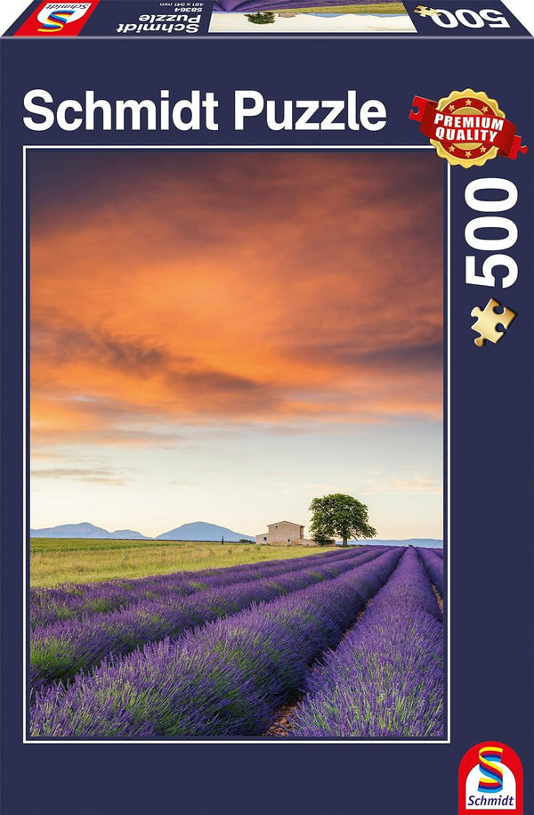 Schmidt - Field Of Lavender, Provence Jigsaw Puzzle (500 Pieces)