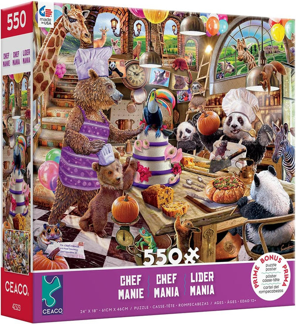 Ceaco - Story Mania - Chef Mania by Steve Sundram Jigsaw Puzzle (550 Pieces)