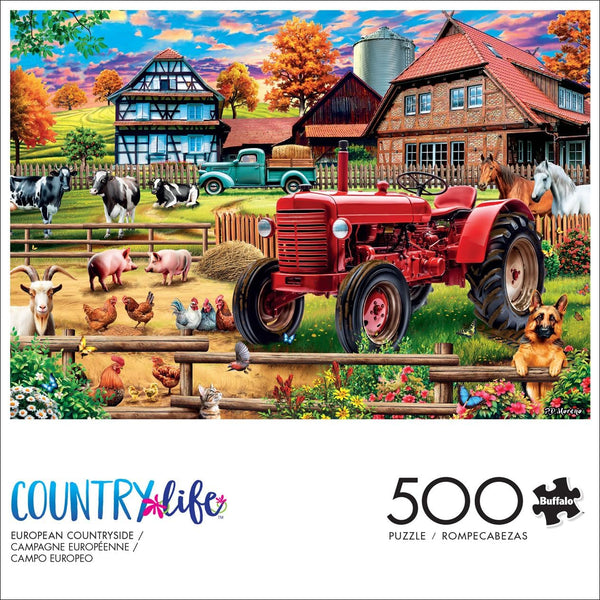 Buffalo Games - Country Life - European Countryside Jigsaw Puzzle (500 Pieces)