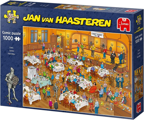 Jumbo - Darts by Jan Van Haasteren Jigsaw Puzzle (1000 Pieces)