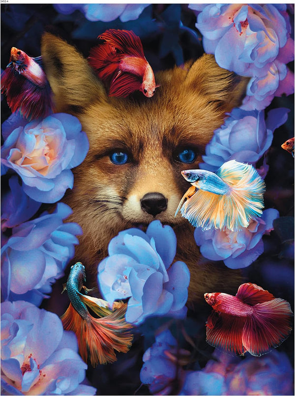 Ceaco - Nature's Beauty - Fox and Fish by Karen Cantu Jigsaw Puzzle (550 Pieces)