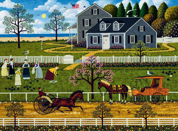 Buffalo Games - Charles Wysocki - The Boccie Ladies of Martha's Vineyard - 1000 Piece Jigsaw Puzzle