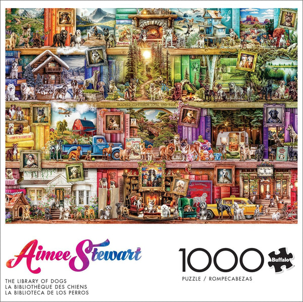 Buffalo Games - The Library of Dogs by Aimee Stewart Jigsaw Puzzle (1000 Pieces)