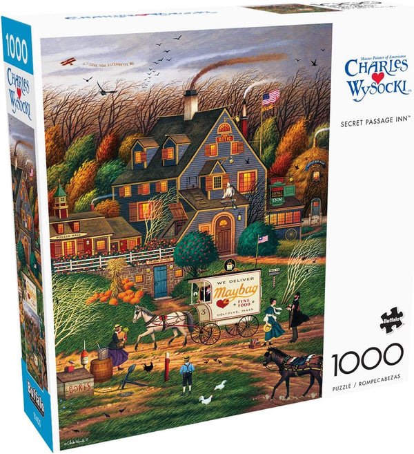 Buffalo Games - Secret Passage Inn by Charles Wysocki Jigsaw Puzzle (1000 Pieces)