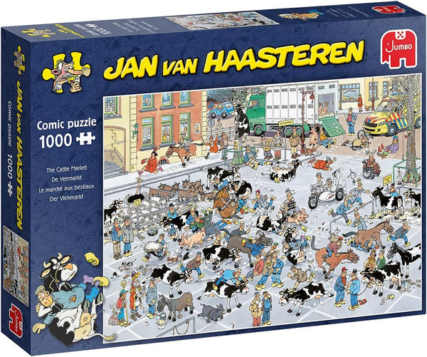 Jumbo - The Cattle Market by Jan Van Haasteren Jigsaw Puzzle (1000 Pieces)