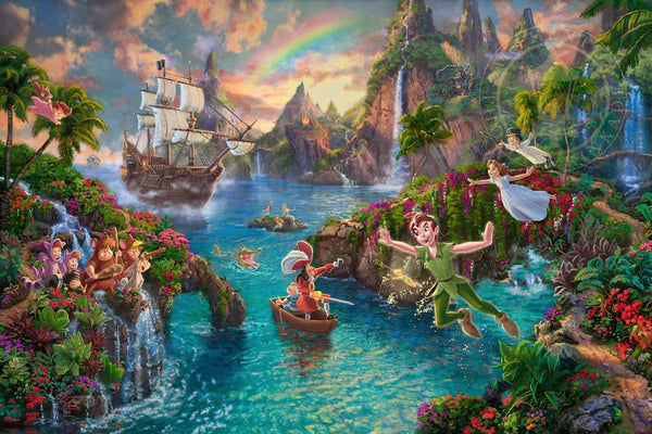 Harlington - Disney - Peter Pan's Neverland by Thomas Kinkade Jigsaw Puzzle (1000 Pieces)