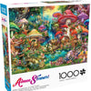 Buffalo Games - Merry Mushroom Village Picnic by Aimee Stewart Jigsaw Puzzle (1000 Pieces)