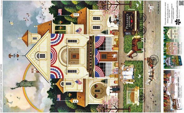 Buffalo Games - Lady Liberty's Independence Day Enterprising by Charles Wysocki Jigsaw Puzzle (500 Pieces)