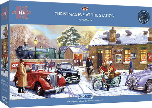 Gibsons - Christmas Eve At Station Jigsaw Puzzle (636 Pieces)