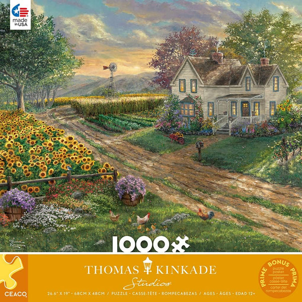 Ceaco - Sunflower Fields by Thomas Kinkade Jigsaw Puzzle (1000 Pieces)