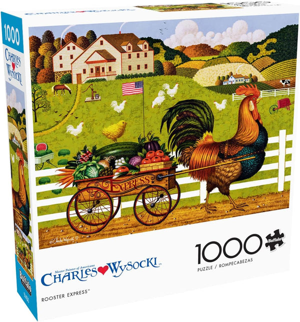 Buffalo Games - Rooster Expres by Charles Wysocki Jigsaw Puzzle (1000 Pieces)