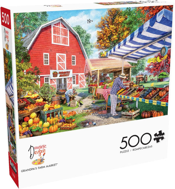 Buffalo Games - Country Life - Grandpa's Farm Market Jigsaw Puzzle (500 Pieces)