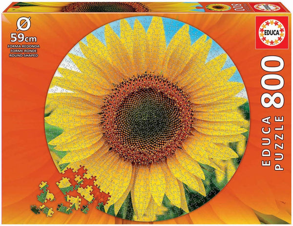 Educa - Sunflower Round Puzzle Jigsaw Puzzle (800 Pieces)