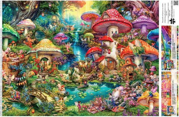 Buffalo Games - Merry Mushroom Village Picnic by Aimee Stewart Jigsaw Puzzle (1000 Pieces)