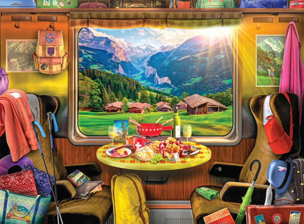 Buffalo Games - Swiss Train Ride by Lars Stewart Jigsaw Puzzle (1000 Pieces)