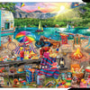 Buffalo Games - Family Campsite with Hidden Images by Aimee Stewart Jigsaw Puzzle (500 Pieces)