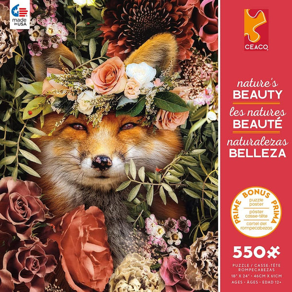 Ceaco - Nature's Beauty - Fox by Karen Cantu Jigsaw Puzzle (550 Pieces)