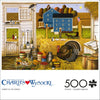 Buffalo Games - Charles Wysocki - Turkey in The Straw - 500 Piece Jigsaw Puzzle, Multi