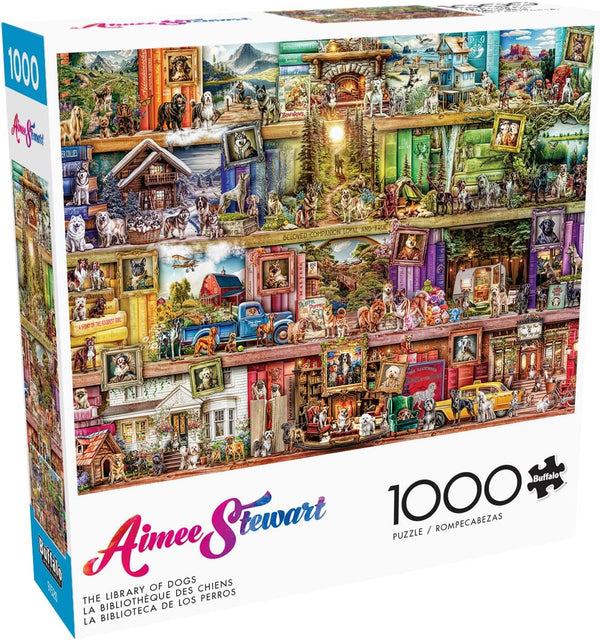 Buffalo Games - The Library of Dogs by Aimee Stewart Jigsaw Puzzle (1000 Pieces)