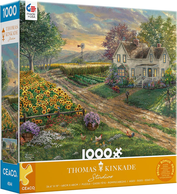 Ceaco - Sunflower Fields by Thomas Kinkade Jigsaw Puzzle (1000 Pieces)