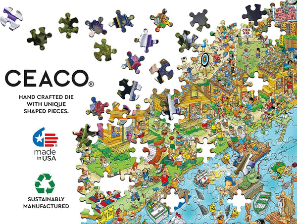 Ceaco - Comic Crowds - The Campsite by Len Epstein Jigsaw Puzzle (750 Pieces)