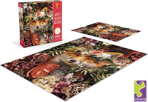 Ceaco - Nature's Beauty - Fox by Karen Cantu Jigsaw Puzzle (550 Pieces)