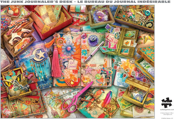 Buffalo Games - The Junk Journaler's Desk by Aimee Stewart Jigsaw Puzzle (1000 Pieces)